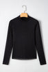 After Dark Glam Studded Mesh Mock Neck Long Sleeve Top